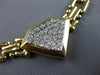 ESTATE 1.30CT DIAMOND 14KT WHITE & YELLOW GOLD TRIANGULAR FANCY NECKLACE #21520