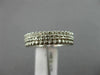 ESTATE WIDE 1.0CT DIAMOND 14KT WHITE GOLD 3D THREE ROW ETERNITY ANNIVERSARY RING