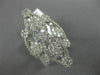 ESTATE MASSIVE 1.48CT DIAMOND 18KT WHITE GOLD 3D MULTI FLOWER OPEN COCKTAIL RING