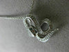 ESTATE .32CT DIAMOND & AAA SAPPHIRE 14KT WHITE GOLD 3D SNAKE FLOATING PENDANT