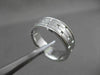 ESTATE WIDE 14KT WHITE GOLD SOLID BRICK DESIGN MENS WEDDING BAND RING 7mm #23144