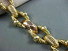 ANTIQUE WIDE 14KT YELLOW & ROSE GOLD OPEN DIAMOND CUT LINK BRACELET CUTE! #22602
