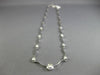 ESTATE 1.44CT DIAMOND 14K WHITE GOLD SOLITAIRE ETOILE BY THE YARD NECKLACE #2044
