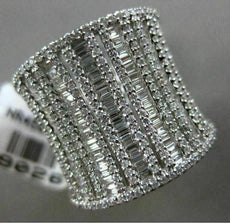 ESTATE EXTRA LARGE 2.13CT DIAMOND 14KT WHITE GOLD HANDCRAFTED ANNIVERSARY RING