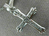 ESTATE .30CT ROUND DIAMOND 14KT WHITE GOLD CLASSIC CHANNEL CROSS PENDANT #23015