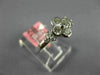 ESTATE .60CT DIAMOND 18KT WHITE GOLD 3D ROUND FOUR LEAF CLOVER FLOWER LOVE RING