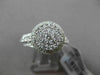 ESTATE 1.15CT DIAMOND 18KT WHITE GOLD 3D HALO CLUSTER PROMISE ENGAGEMENT RING