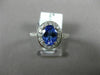 ESTATE 1.78CT DIAMOND & AAA TANZANITE 18KT WHITE GOLD OVAL HALO ENGAGEMENT RING