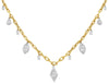 .60CT DIAMOND 18KT 2 TONE GOLD BAGUETTE & MARQUISE SHAPE & SQUARE LOVE NECKLACE