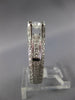LARGE 1.50CT DIAMOND 14K WHITE GOLD 3D ROUND & PRINCESS FILIGREE ENGAGEMENT RING