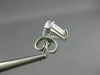 ESTATE LARGE .98CT DIAMOND 14KT WHITE GOLD CLASSIC TRILLION STUD EARRINGS #26598