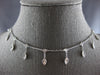 ESTATE 1.8CT DIAMOND 14KT WHITE GOLD 3D BY THE YARD CHANDELIER LOVE NECKLACE