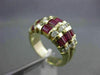 ESTATE 3.35CT ROUND DIAMOND & AAA BAGUETTE RUBY 14KT YELLOW GOLD ENGAGEMENT RING
