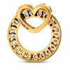 ESTATE 1.03CT DIAMOND & AAA MULTI COLOR SAPPHIRE 14KT YELLOW GOLD HEART PENDANT