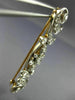 ANTIQUE 1.20CT ROSE CUT DIAMOND 14K WHITE GOLD FLOWER FILIGREE PIN BROOCH #19163