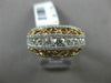 ESTATE WIDE 1.14CT DIAMOND 18KT WHITE & ROSE GOLD SEMI ETERNITY ANNIVERSARY RING