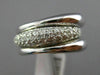 ESTATE .57CT ROUND DIAMOND 14KT WHITE GOLD 3D MULTI ROW SEMI ETERNITY FUN RING