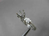 ESTATE WIDE .75CT DIAMOND 14KT WHITE GOLD PAVE SEMI MOUNT ENGAGEMENT RING #14998