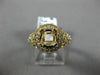 ESTATE WIDE .55CT DIAMOND 14KT YELLOW GOLD 3D ETOILE SEMI MOUNT ENGAGEMENT RING