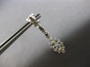 LARGE 2.04CT DIAMOND 14KT WHITE GOLD 3D ROUND & MARQUISE FLORAL EARRINGS #28135