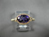 ESTATE 1.28CT DIAMOND & AAA AMETHYST 14KT ROSE GOLD SEMI ETERNITY FILIGREE RING