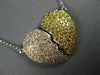 ESTATE 1.93CT PINK & FANCY YELLOW DIAMOND 18KT ROSE & YELLOW GOLD HEART NECKLACE