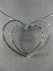 ESTATE LARGE .63CT DIAMOND 14KT WHITE GOLD ETOILE HEART FLOATING PENDANT #15841