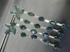 LARGE 23.74CT DIAMOND & ALEXANDRITE 14KT WHITE GOLD 3D FLOWER HANGING EARRINGS