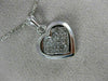 ESTATE .55CT DIAMOND 14KT WHITE GOLD 3D CLASSIC INVISIBLE HEART PENDANT #14095
