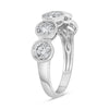 1.75CT DIAMOND 14KT WHITE GOLD 3D ROUND 5 STONE SEMI ETERNITY ANNIVERSARY RING