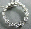.87CT DIAMOND 18K WHITE GOLD 3D ROUND SHARE PRONG CIRCLE OF LIFE JOURNEY PENDANT