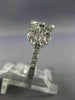 ESTATE LARGE 2.01CT DIAMOND 18K WHITE GOLD CLUSTER PAST PRESENT FUTURE LOVE RING