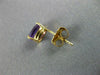 ESTATE 1.80CT AAA AMETHYST 14KT YELLOW GOLD 3D OVAL STUD EARRINGS #22822