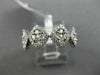 ESTATE LARGE .76CT DIAMOND 18K WHITE GOLD CLUSTER SQUARE SEMI ETERNITY LOVE RING