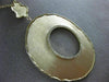 ESTATE EXTRA LARGE .67CT DIAMOND 14KT YELLOW GOLD 3D MATTE & SHINY OVAL NECKLACE