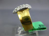ESTATE LARGE 1.0CT DIAMOND 18KT WHITE AND YELLOW GOLD 3D SEMI MOON FUN RING