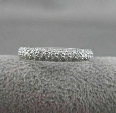 ESTATE 1.10CT DIAMOND 14KT WHITE GOLD 3D ETERNITY WEDDING ANNIVERSARY RING 20825