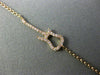 ESTATE .09CT PINK ROUND DIAMOND 18KT ROSE GOLD 3D GUITAR CLASSIC FUN BRACELET