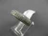 ESTATE WIDE 1.02CT DIAMOND 14KT WHITE GOLD 3D MULTI ROW HEART ANNIVERSARY RING