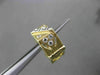 ESTATE 14KT TWO TONE GOLD HEXAGON ETOILE DOUBLE SIDED CZ HUGGIE EARRINGS #24343