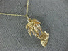 ESTATE 14KT YELLOW GOLD 3D HANDCRAFTED HAWAII PALM TREE FLOATING PENDANT #25055