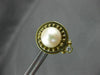 ANTIQUE .14CT DIAMOND & AAA SOUTH SEA PEARL 14KT YELLOW GOLD 3D EARRINGS #17204