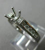 ESTATE .45CT DIAMOND 14K WHITE GOLD FILIGREE MILGRAIN SEMI MOUNT ENGAGEMENT RING