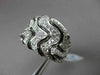ESTATE WIDE 1.20CT DIAMOND 18KT BLACK & WHITE GOLD 3D FILIGREE COCKTAIL FUN RING
