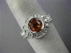 LARGE .92CT DIAMOND & AAA YELLOW SAPPHIRE 14KT WHITE GOLD BEZEL ENGAGEMENT RING