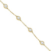 ESTATE .75CT DIAMOND 14KT YELLOW GOLD 3D CLASSIC ROUND BY THE YARD LOVE BRACELET