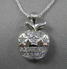 ESTATE DIAMOND 14KT WHITE GOLD BIG APPLE NEW YORK PENDANT STARS & STRIPES #7801
