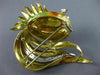 ANTIQUE EXTRA LARGE 1.16CT DIAMOND & RUBY 18KT TWO TONE GOLD FISH BROOCH #21891
