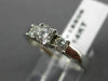 ESTATE .56CT ROUND DIAMOND 14KT WHITE GOLD 3 STONE SQUARE ENGAGEMENT RING #18806