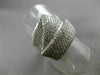 ESTATE LARGE 2.83CT DIAMOND 18KT WHITE GOLD 3D ZIG ZAG MICRO PAVE COCKTAIL RING